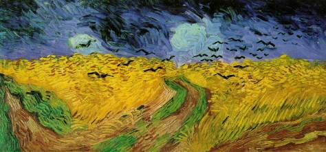 "Wheat Field Under Threatening Skies", Vincent Van Gogh  (1890)