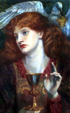 "The Holy Grail" by Dante Gabriel Rosetti, c. 1860