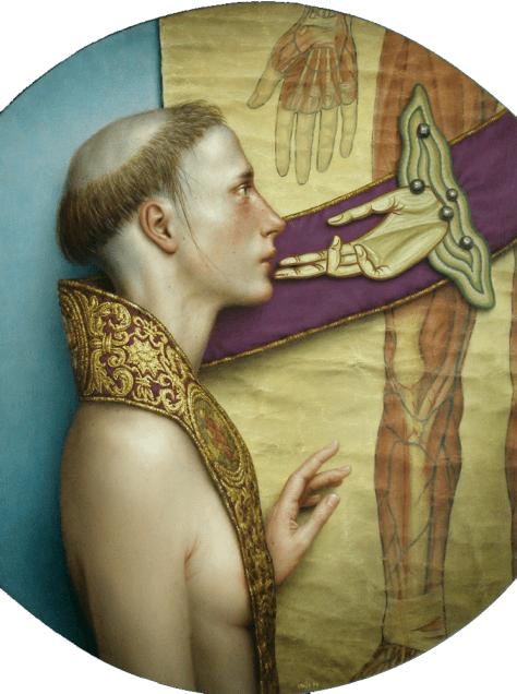 "PANGE LINGUA" Óleo / tabla 53 x 40 cm. 2004