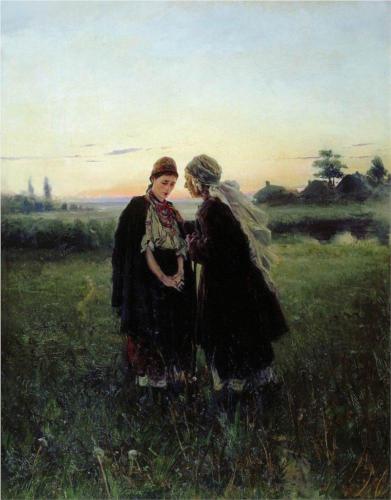 Mother and Daughter by Vladimir Makovsky