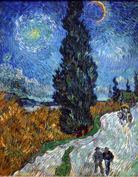 Road with Cypress and Star by Vincent Van Gogh