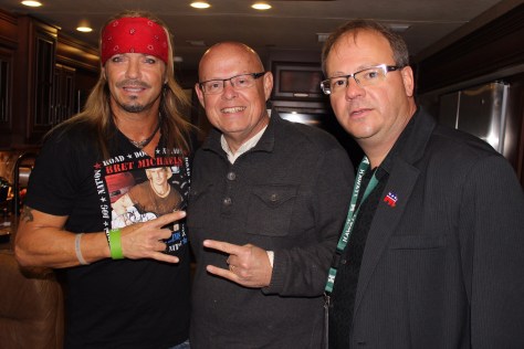 With Bret Michaels and Mike Hammond in Knoxville, Tennessee, November 1, 2014