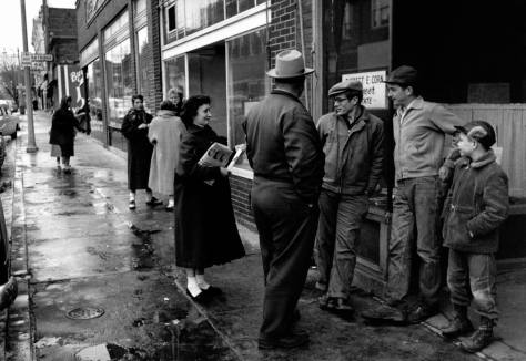 James Dean & Marcus Winslow Jr. in Fairmount, 1955. Photo by Dennis Stock. 