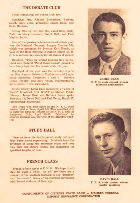 John David Nall &amp; James Dean (yearbook)