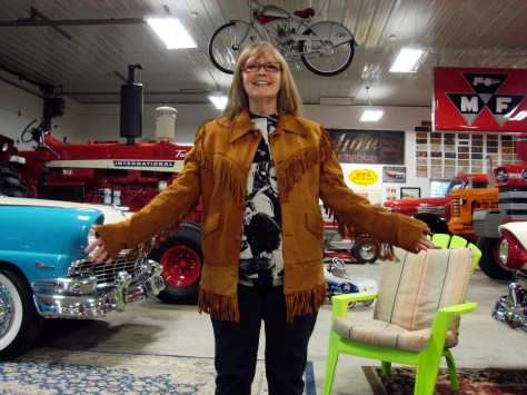 Pam in James Deans fringed jacket.jpg